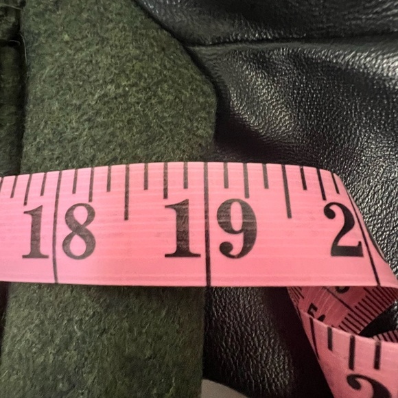 Jou Jou faux leather fleece military jacket punk festival studded medium EUC - Picture 10 of 11